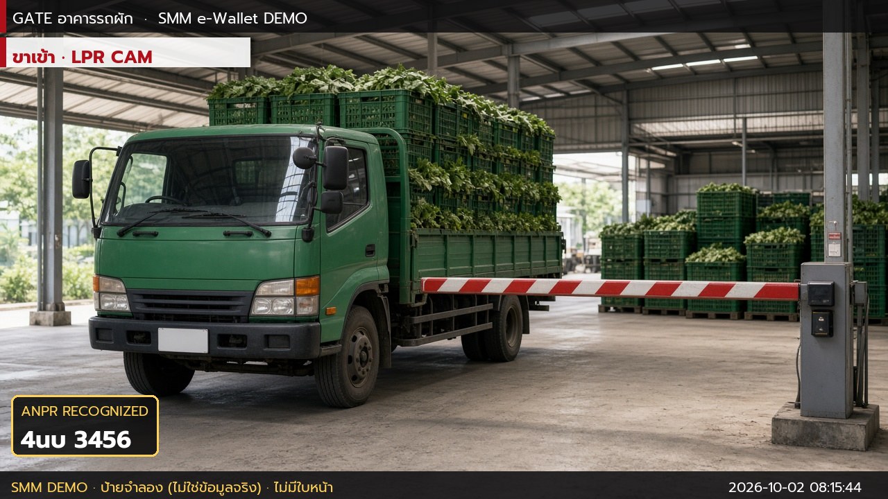 อาคารรถผัก รถบรรทุกป้าย 4นบ 3456